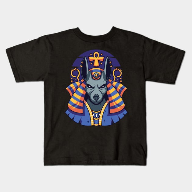 Anubis Kids T-Shirt by yellowline